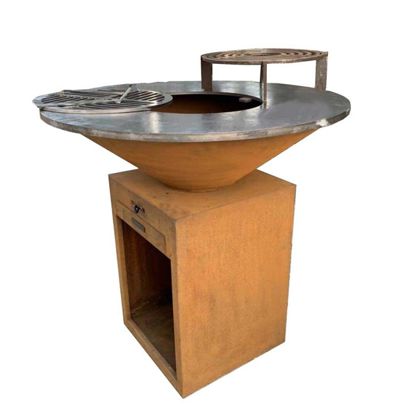 Picnic Cooking Charcoal Grill BBQ Fire Pit Stainless Steel